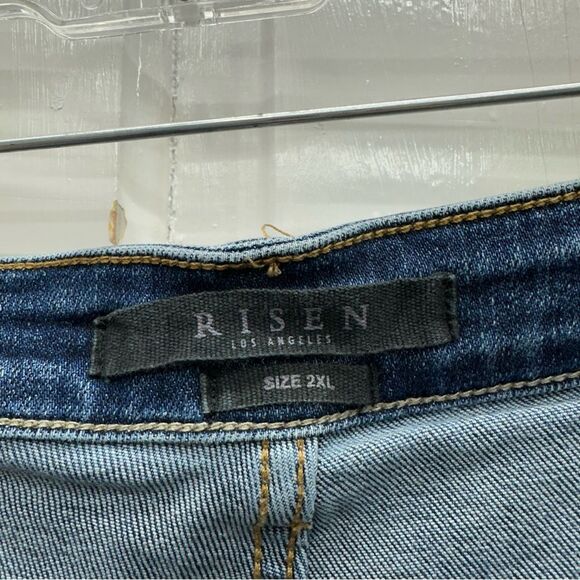 Risen high rise distressed denim jeans women's 2xl style XRDP1268 - Picture 7 of 9